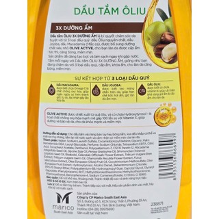 Sữa Tắm Dầu Tắm Dưỡng Ẩm Trắng Da Oliv Natural Nourish 1000ml