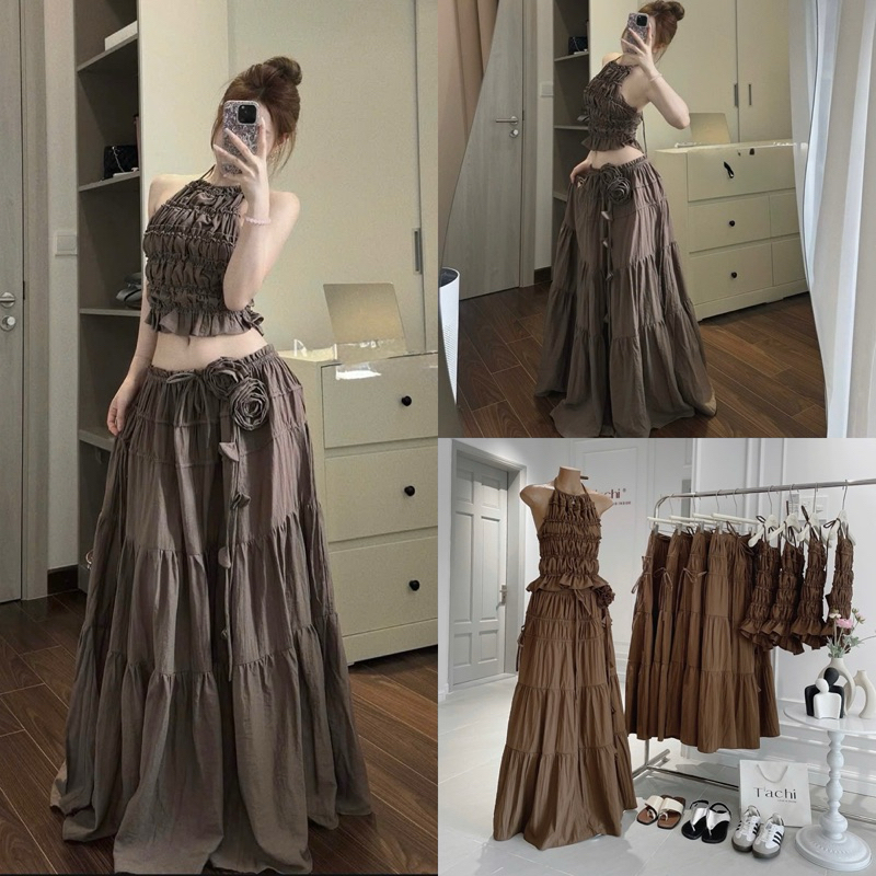 SET ÁO CỔ YẾM + CHÂN VÁY