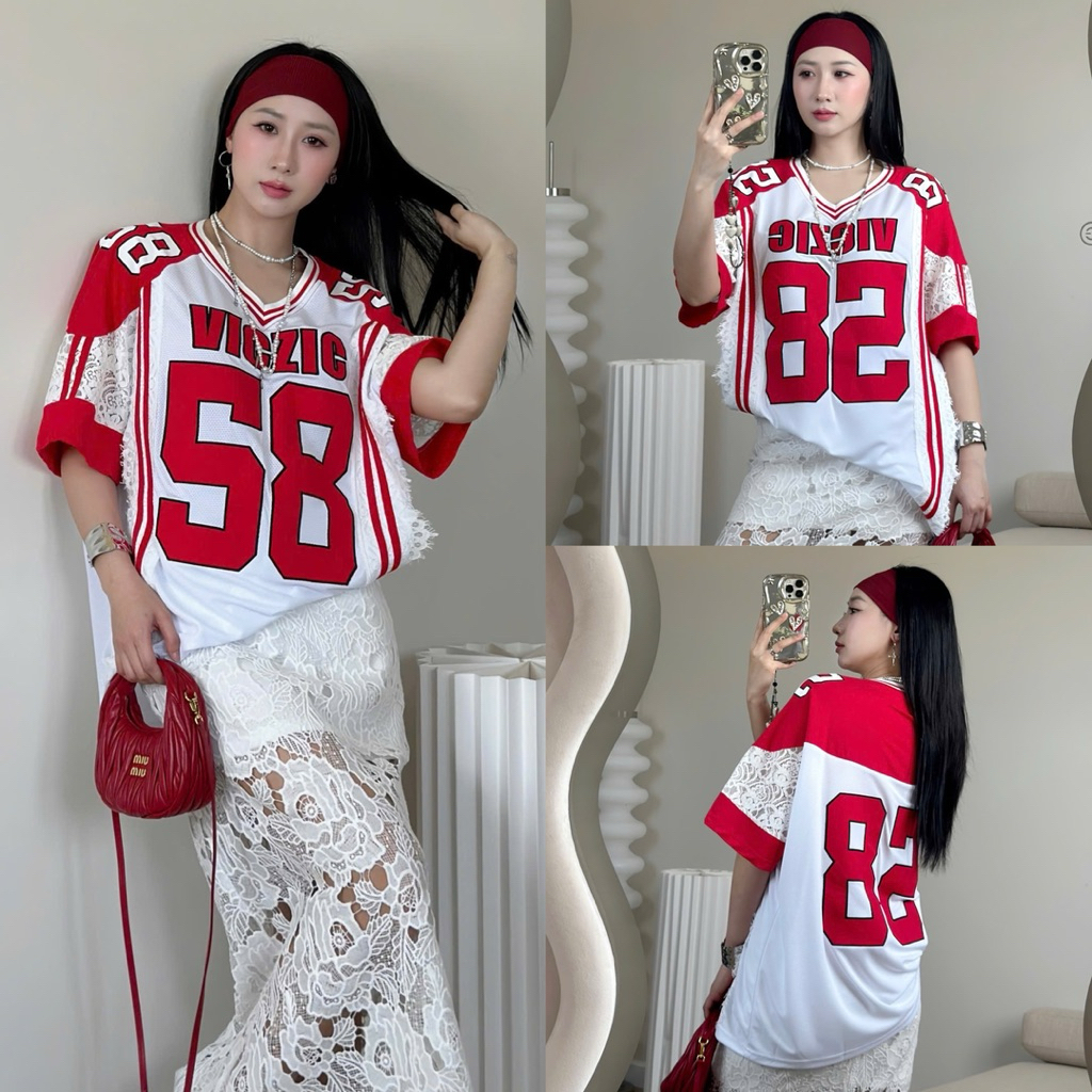 Áo thun thể thao nữ Số 58, Áo thun lưới unisex, Áo bóng rổ nữ Choose Me Klp