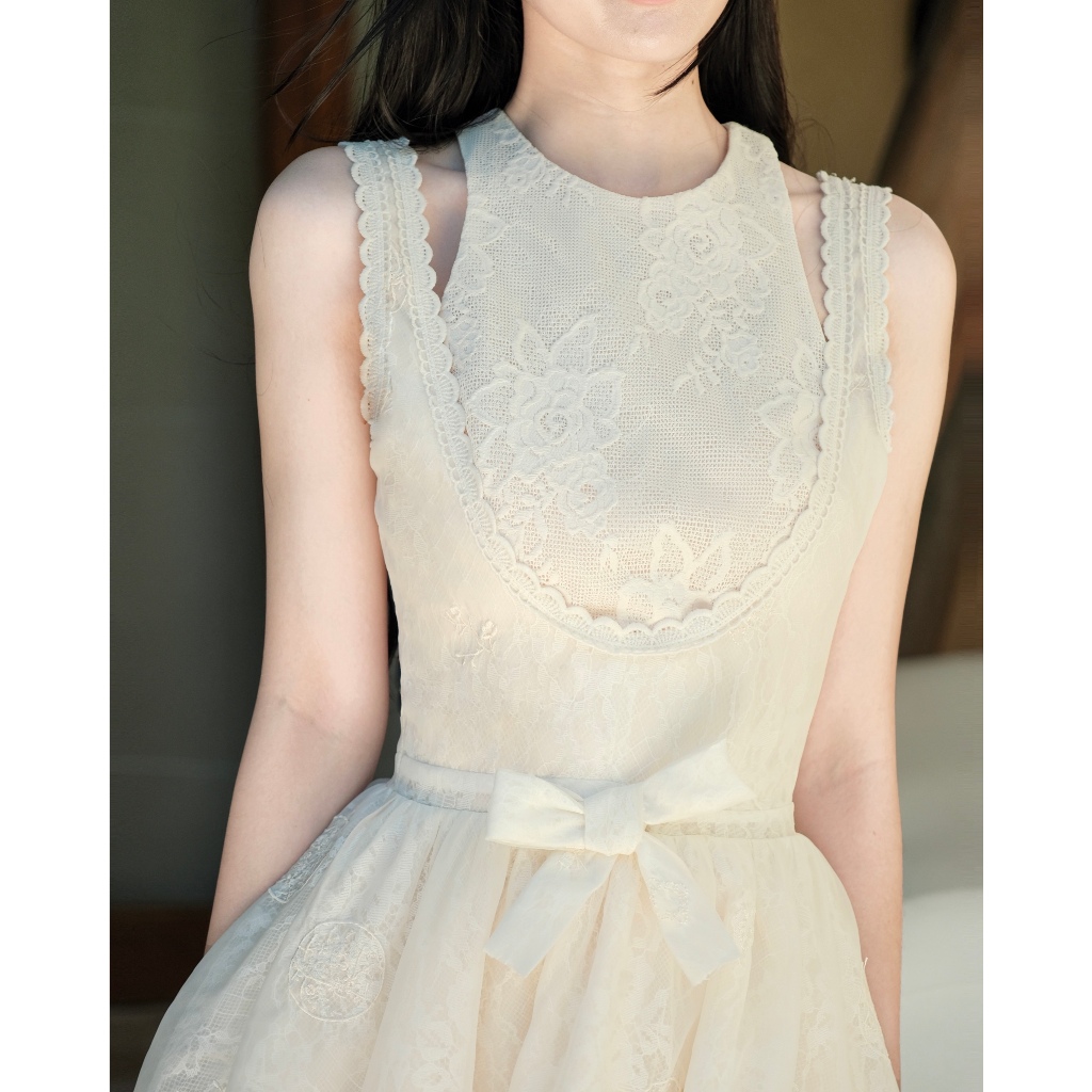 COQUI - Đầm váy tiểu thư dự tiệc thanh lịch cổ điển, dáng xòe ngắn chất tơ hoa cao cấp CHLOEEE DRESS | BigBuy360 - bigbuy360.vn