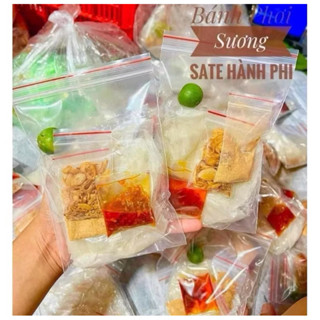 bịt bánh tráng dẻo muối tắc sate hành phi