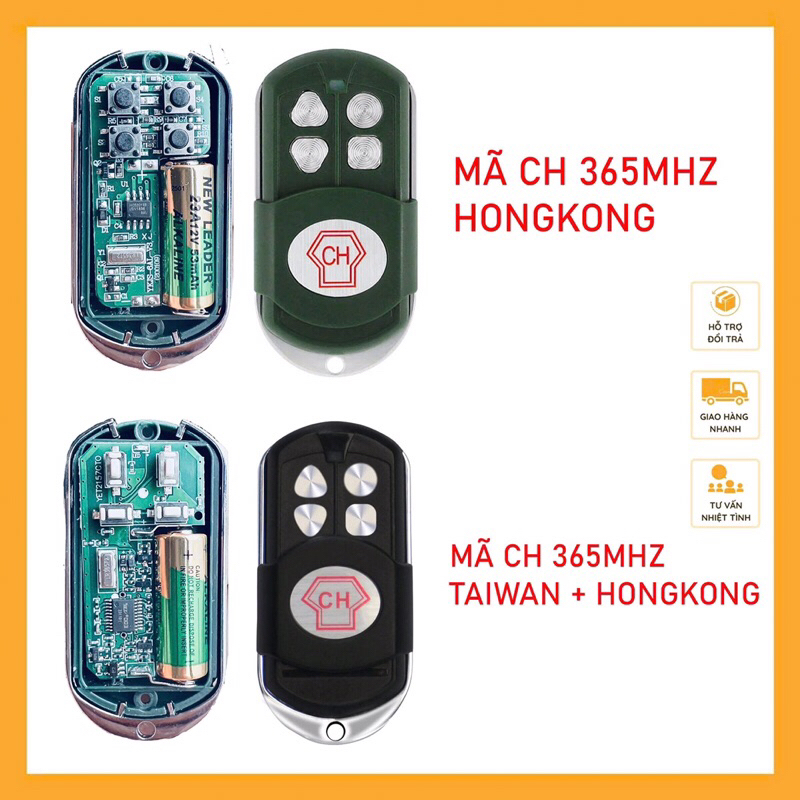 [TƯ VẤN CHUẨN][Mã CH 365mhz] Remote tay bấm chìa khoá cửa cuốn mã nhảy 365mhz