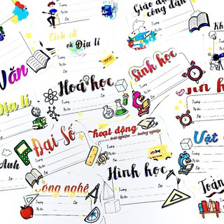 Túi 18/12 Nhãn Vở Học Sinh Campus Basic - Nhãn Vở Decal Bóc Dán Dễ Thương Nhiều Mẫu Tiện Dụng Cho Học Sinh Chính Hãng.
