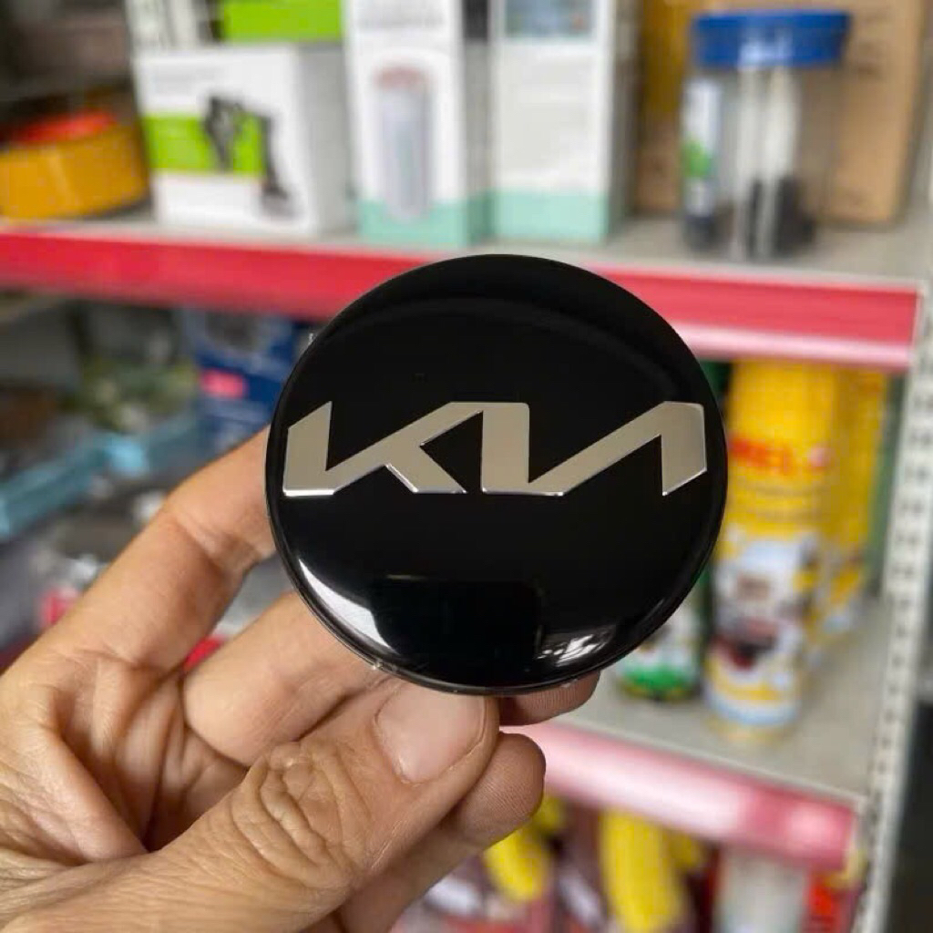4 Nắp chụp logo bánh xe KIA mới, Nắp chụp lazang logo KIA mới, Nắp chụp mâm logo KIA mới