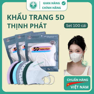 [Set 100 Cái] Khẩu Trang 5D THỊNH PHÁT Đủ Màu Chính Hãng, 3 Lớp Kháng Khuẩn Dễ Thở, Chống Bụi Mịn