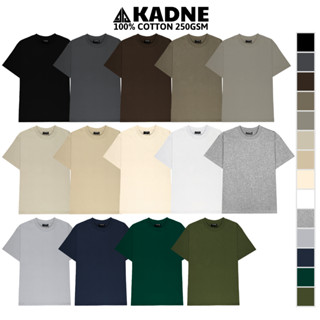 Áo thun trơn unisex 100% Cotton 250GSM KADNE nam nữ cổ tròn form oversize BASIC