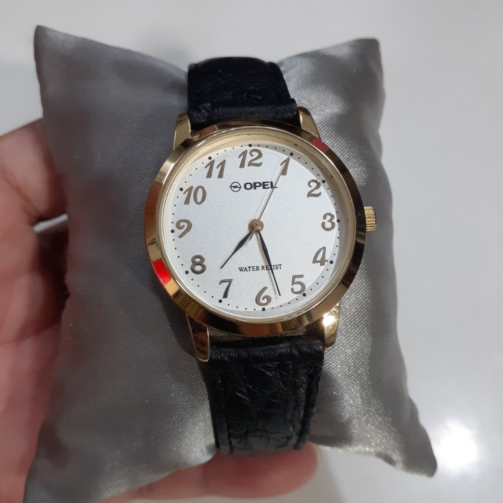 Đồng hồ dây da nam nữ Opel size 35.5mm sang trọng second hand si Nhật