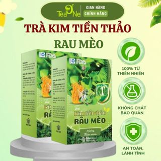Trà Kim Tiền Thảo Râu Mèo Combo 2 Hộp 60 Túi Lọc Bổ Thận, Lợi Tiểu, Mát Gan, Giảm Sỏi Thận