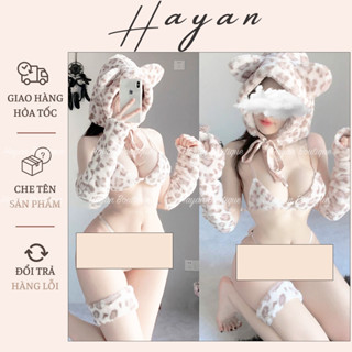 CP20 Cosplay da báo đốm đáng yêu, bộ đồ mèo kèm mũ quyến rũ gợi cảm CP20