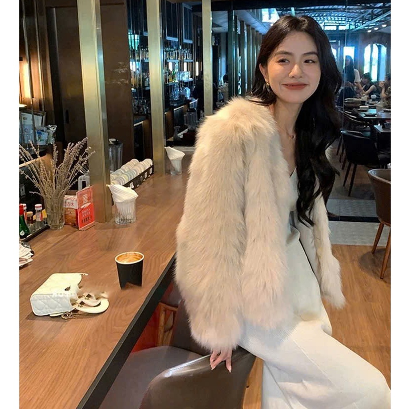 (Sẵn) Áo khoác lông sang chảnh, áo lông hàng loai 1 cao cấp, áo khoác mùa đông mềm mịn chất đẹp | BigBuy360 - bigbuy360.vn