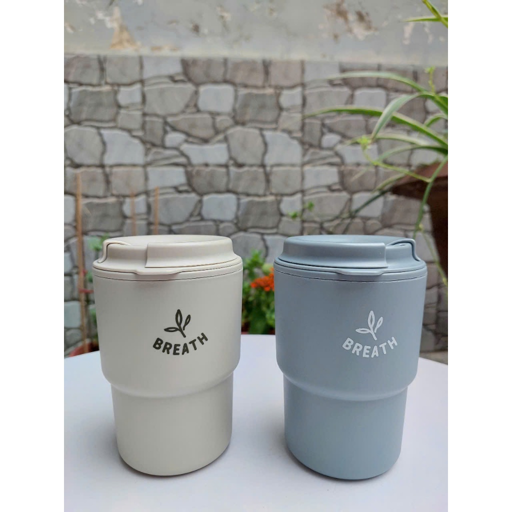 Cốc uống nước hàng nội địa Nhật, cốc pha trà, pha cafe dung tích 320ml, có lỗ cắm ống hút