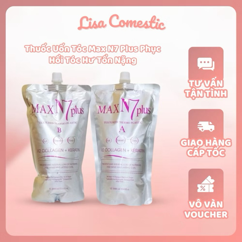 THUỐC UỐN XOĂN TÓC MAX N7 Plus 1000ml cho salon barbershop sử dụng chuyên nghiệp gia huy