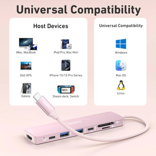 Cáp Chuyển Hub Type C BENFEI Baseus  5, 6 7  in 1 (TYPE C To USB 3.0 + HDMI + PD + LAN)