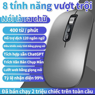 Chuột AI Thông Minh A7- Bluetooth & 2.4G | Dịch Giọng Nói + Văn Bản | Hỗ Trợ 120 Ngôn Ngữ | Pin Sạc Type-C