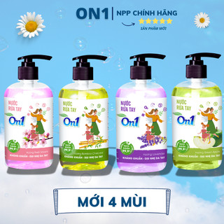   MỚI  Combo Nước Rửa Tay On1 Sạch Khuẩn 99.9% Hương BamBoo Sakura Lavender Táo 500ML Dịu Nhẹ Da Tay 