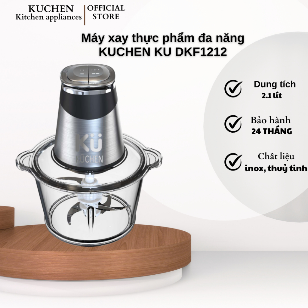 Máy xay thực phẩm đa năng KUCHEN KU DKFC1212