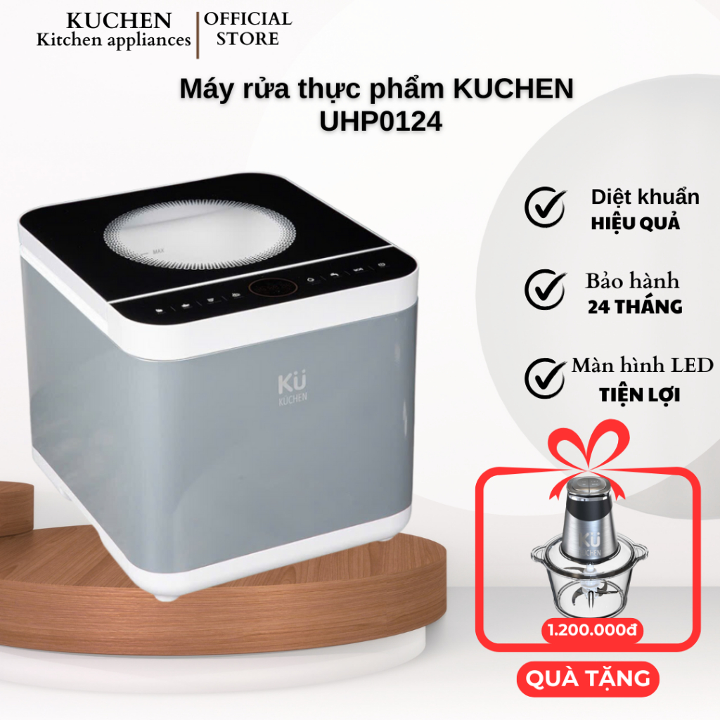 Máy rửa thực phẩm KUCHEN UHP0124 - bảo hành chính hãng
