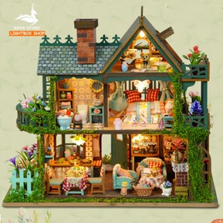 Nhà Búp Bê DIY Gỗ – Khu Vườn Hoa Phép Thuật EA003 | Có Đèn LED | Tặng Kèm 2 Keo Dán & Dụng Cụ