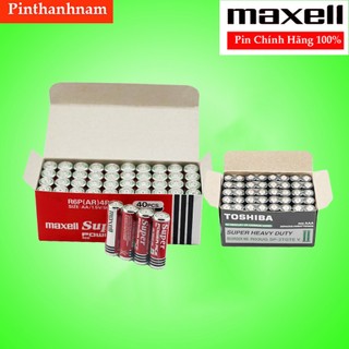  Pin AA  Pin AAA Maxell   Toshiba Hộp 40 Viên Dung Lượng Cao 