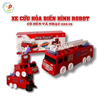 Robot biến hình xe cứu hoả có đèn và âm thanh 222-19 PeeKaPaw Toys