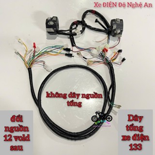  Bộ Dây Sườn Xe Điện 133 Kèm Cùm Light Master Phát Sáng Tích Hợp Đổi Nguồn 12V Phía Sau 
