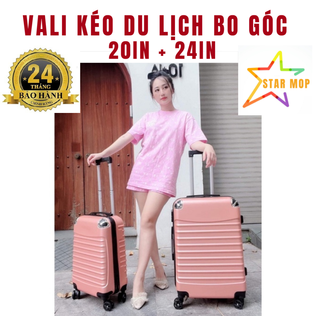 VALI KÉO DU LỊCH BO GÓC 20IN , 24IN , VALI GIÁ RẺ CAO CẤP CHỐNG VA ĐẬP CÓ KHÓA CHỐNG TRỘM BH 24 TH