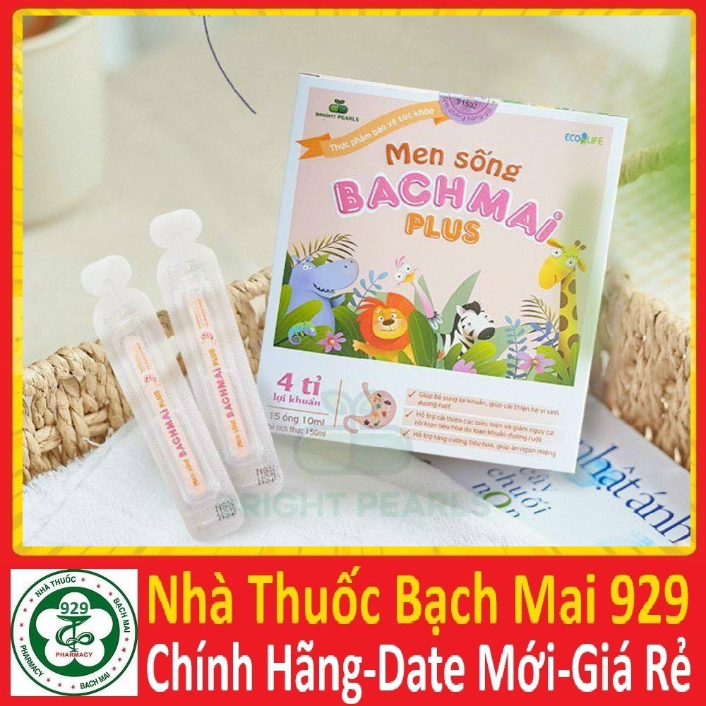Men sống bạch mai plus hộp 15 ống (bonus new gold pro)