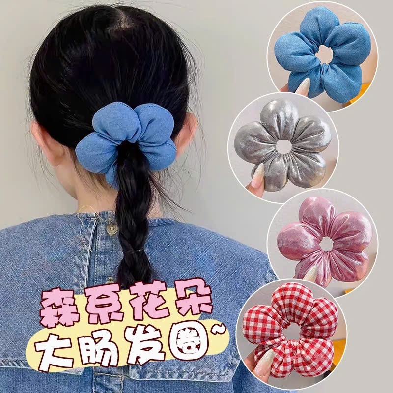 Dây buộc tóc hoa trà phong cách hàn quốc cho bé gái P23