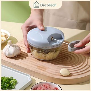 Máy xay tỏi ớt cầm tay mini dây rút, lưỡi sắc bén, xay nhuyễn nhanh, tiện lợi dùng trong nhà bếp