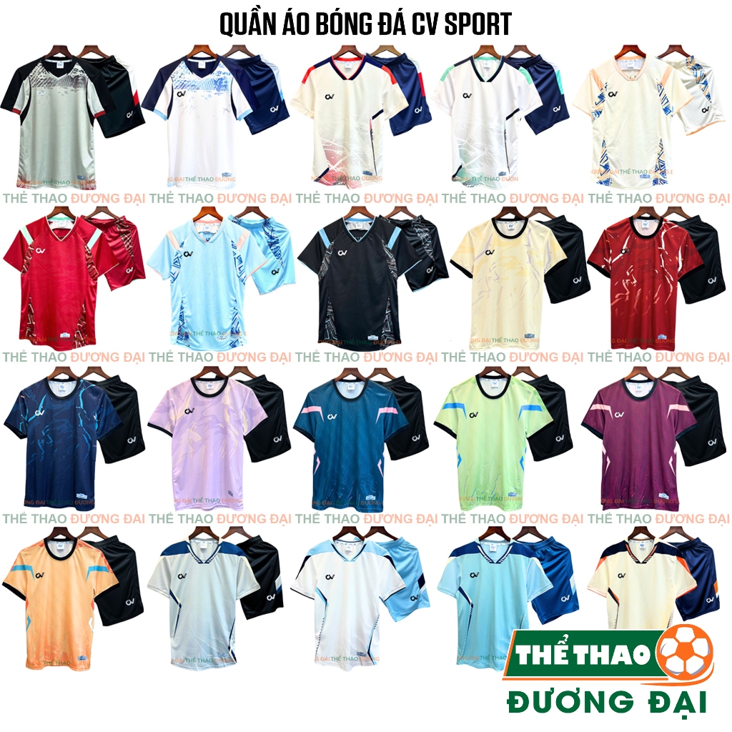 Quần Áo Bóng Đá CV Sport Bộ Thể Thao Thiết Kế Thun Mè Thoáng Khí Thể Thao Đương Đại