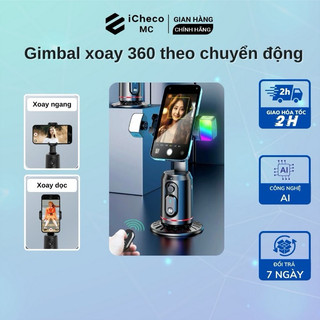  Gimbal AI xoay theo chuyển đông chụp ảnh kiêm giá đỡ điện thoại livestream bán hàng quay 360 độ tự động theo dõi khuôn 