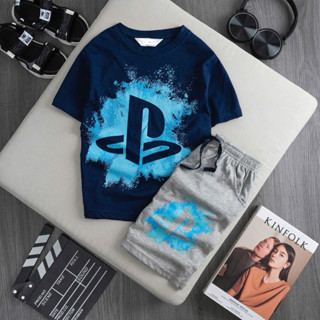 Đồ bộ bé trai size đại ngắn tay MiGao Kids, bộ đồ đùi cho bé trai size đại chất thun cotton 23-57kg