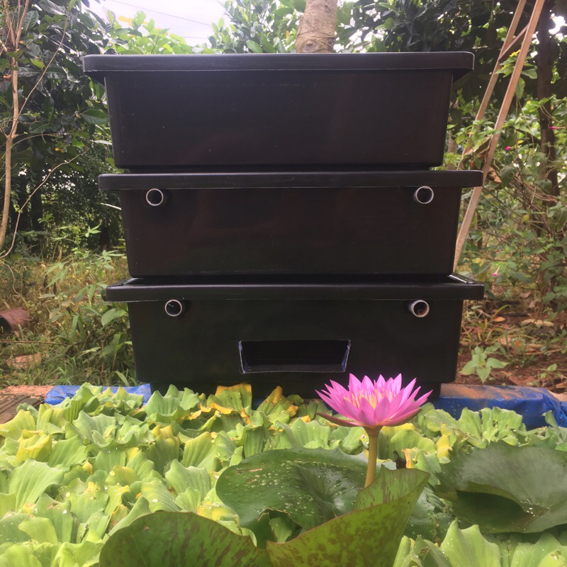 Lọc baki 3 tầng. Khay nhựa baki - Lọc giàn mưa baki