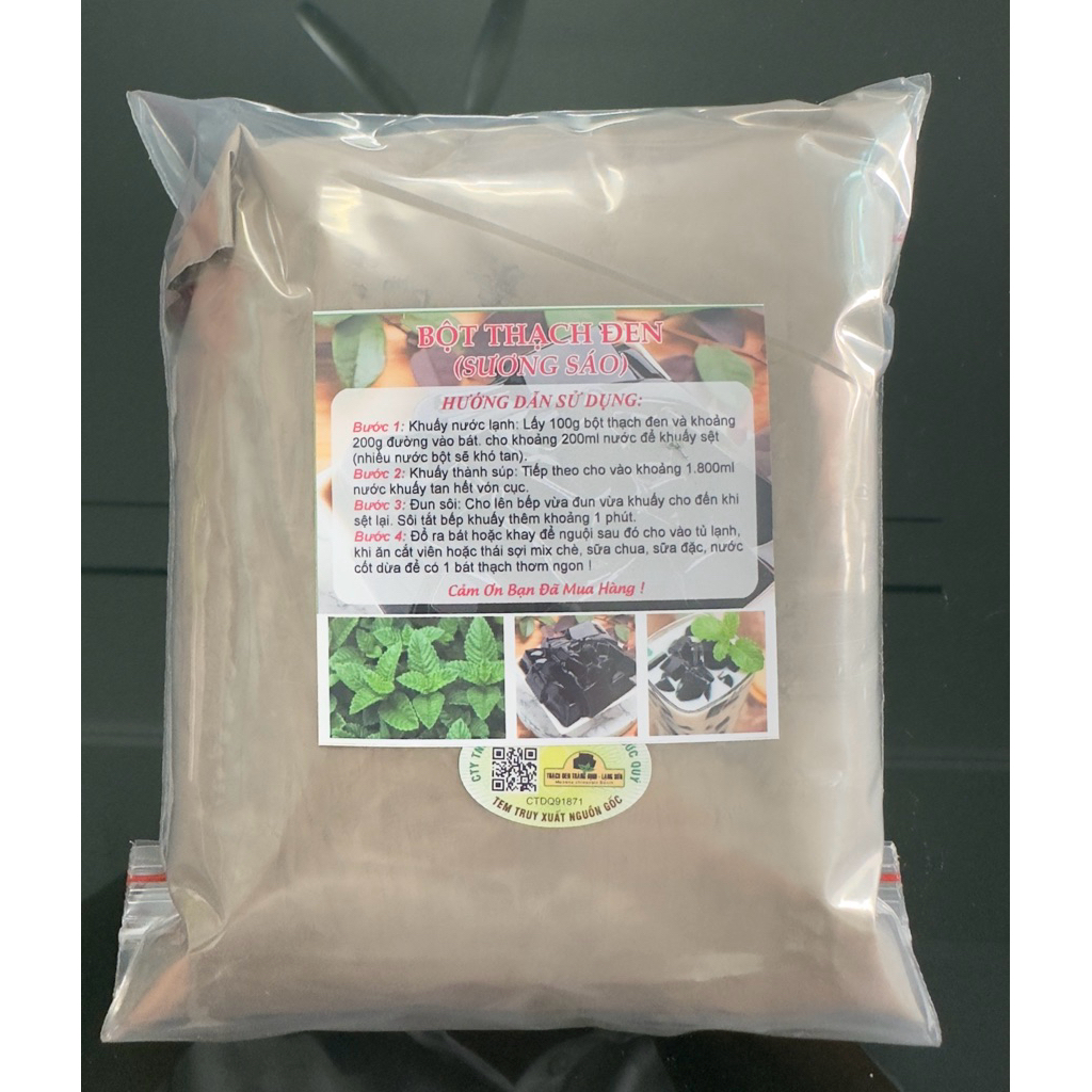 Bột Thạch Đen Sương Sáo Nguyên Chất Không Chứa Phụ Gia