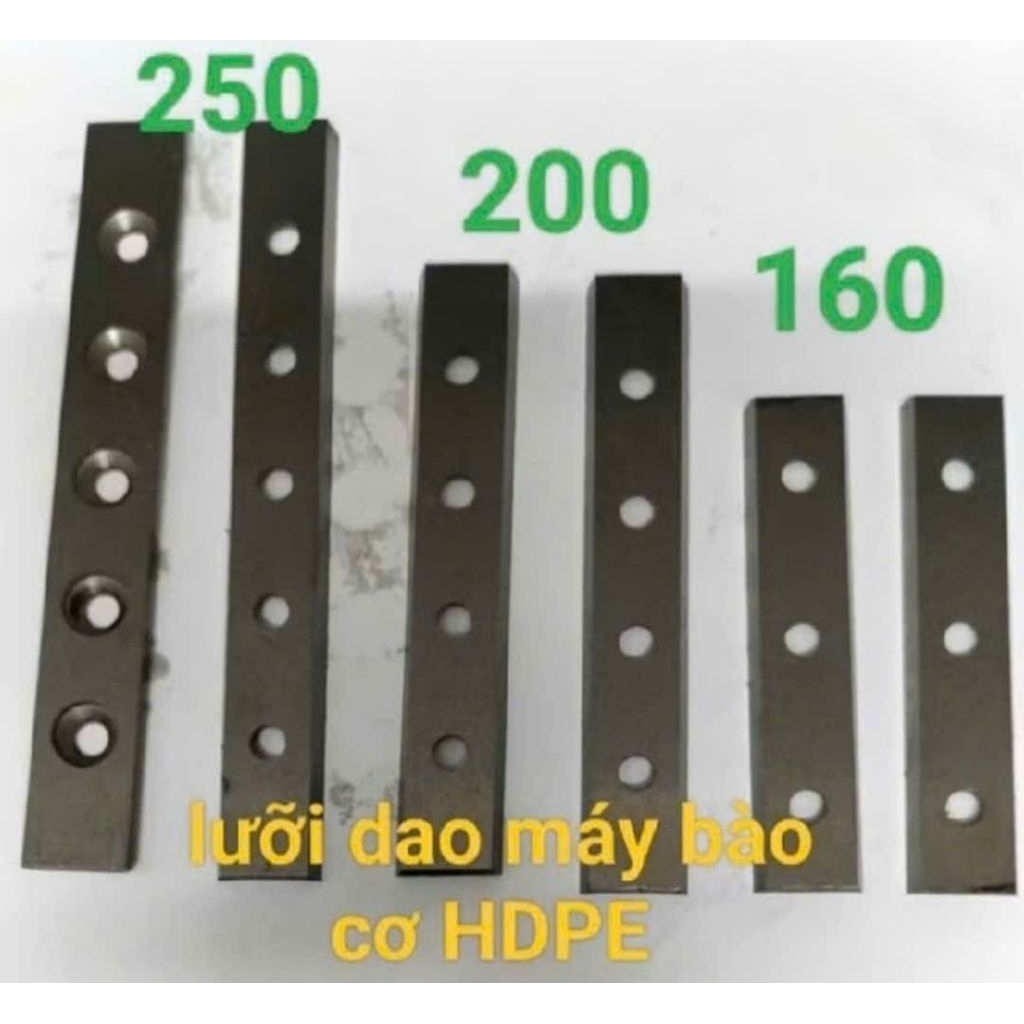 Bộ 2 lưỡi dao máy bào HDPE phi 200mm dùng thay lưỡi dao máy bào HDPE phi 200mm