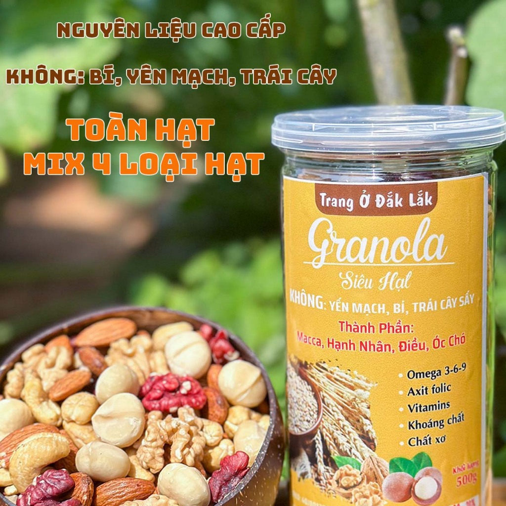 Granola ko Bí, ko Yến Mạch, ko Hoa Quả Sấy Nhà Trang Ở Đắk Lắk
