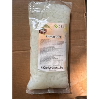  Thạch Dừa Dedu Mẫu Mới _ Gói 1.5kg _ Trắng Giòn Ngọt Tỷ lệ 90% 