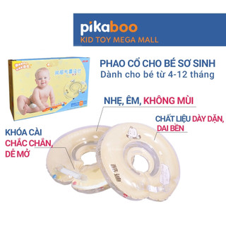  Phao cổ cho bé Pikaboo dùng cùng phao chậu bồn tắm cho bé 0-12 tháng tắm tập bơi vận động thư giãn 