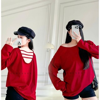 ÁO THUN TAY DÀI VIỀN HỞ LƯNG FORM RỘNG MẶC NHIỀU KIỂU AT2025