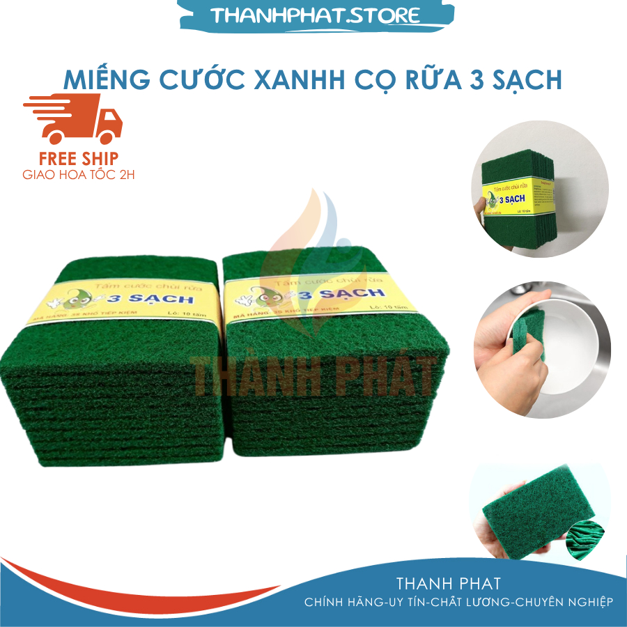 Tấm cước chùi rửa khổ lớn 3 sạch Đông Dương