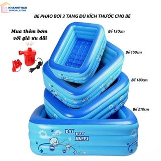  Bể bơi cho bé 1m2 1m3  1m5 1m8 2m1 3 tầng hồ bơi trẻ em loại dày hình chữ nhật có đáy chống trượt an toàn 