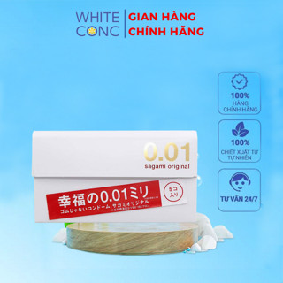 Bao cao su Sagami 001 - Non latex - Siêu mỏng 0.01 mm - 01 Hộp 05 chiếc