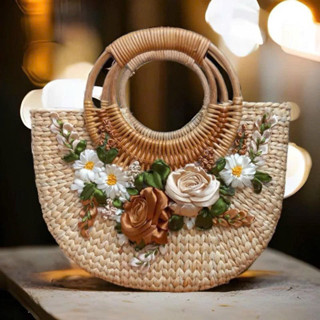  Túi cói lục bình handmade dùng chụp hình đi chơi  đi biển 