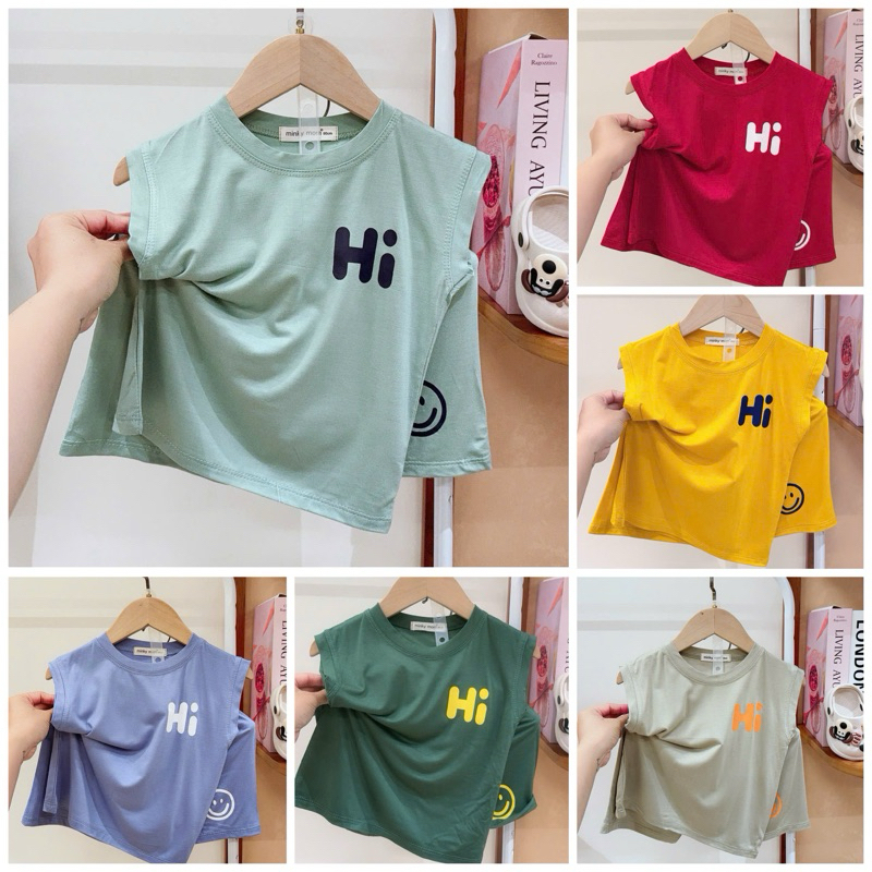 Bộ sát nách HI đơn giản thun lạnh Minky mom hàng loại 1 SG size 9-27kg