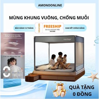  Giải Pháp Mùng Chống Ngã Khung Vuông Chống Muỗi Đảm Bảo An Toàn Giường Ngủ Không Khoan Tường. 