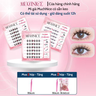 [Mua 2 Tặng 2] MuchNice Hộp Tiêu Chuẩn - Mi Tự Dính, Mi Giả Sẵn Keo, Dán Nhanh, Tái Sử Dụng, Mềm Mại