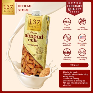 [HỘP 1 LÍT] Sữa Hạt Hạnh Nhân Không Ngọt 137 Degrees Nhập Khẩu Thái Lan Dinh Dưỡng