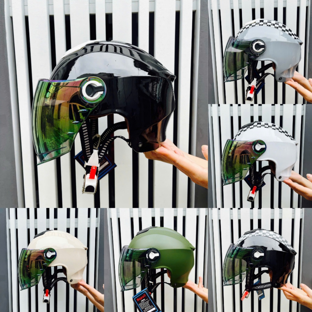 Nón Bảo Hiểm 1/2 Đầu N011 NAPOLI Kính Dài /Bảo Hành 12 Tháng.