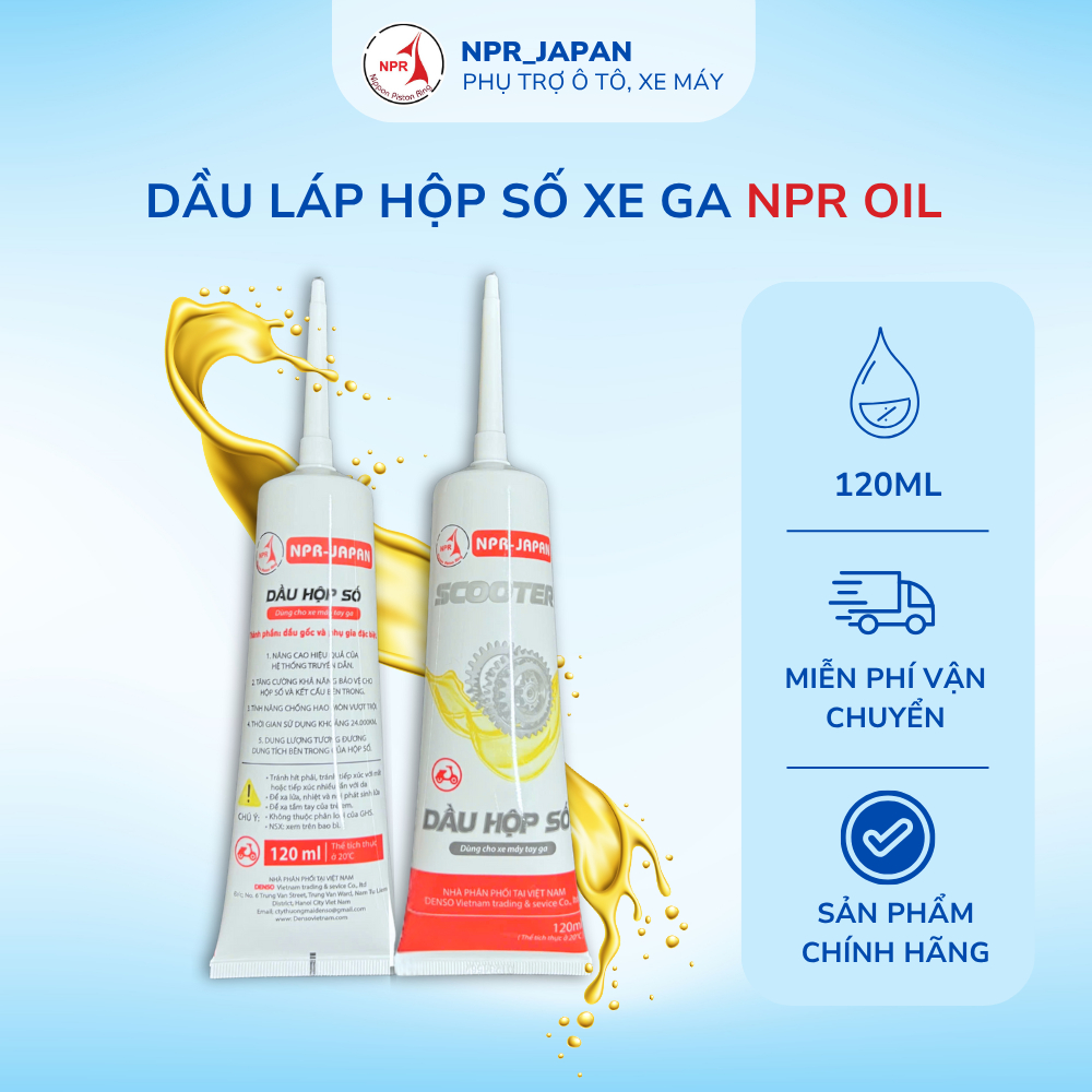 Nhớt hộp số xe ga - Nhớt láp chuyên dụng chính hãng NPR JAPAN 120ML