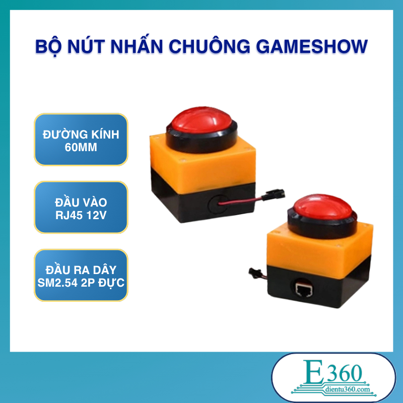 Bộ Nút Nhấn Chuông Game show  E360 – Tốc Độ & Chính Xác Cho Mọi Cuộc chơi